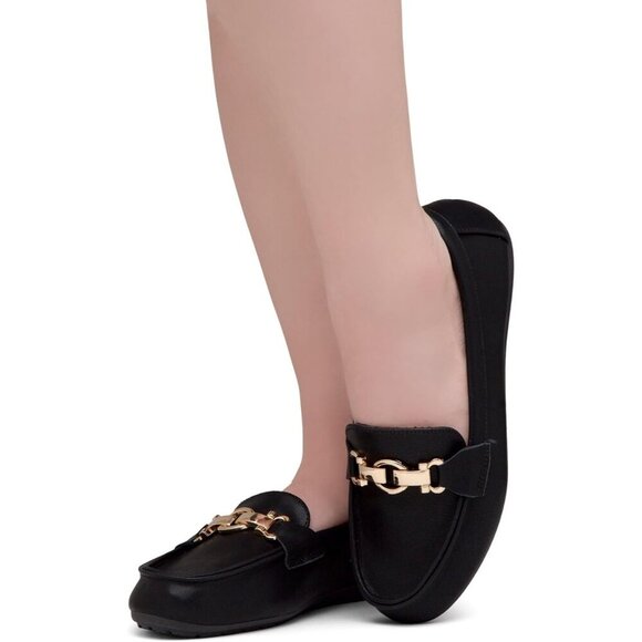 Women Black Herstyle Penny Loafers Lightweight Walking Flats Casual Shoes - Picture 4 of 6